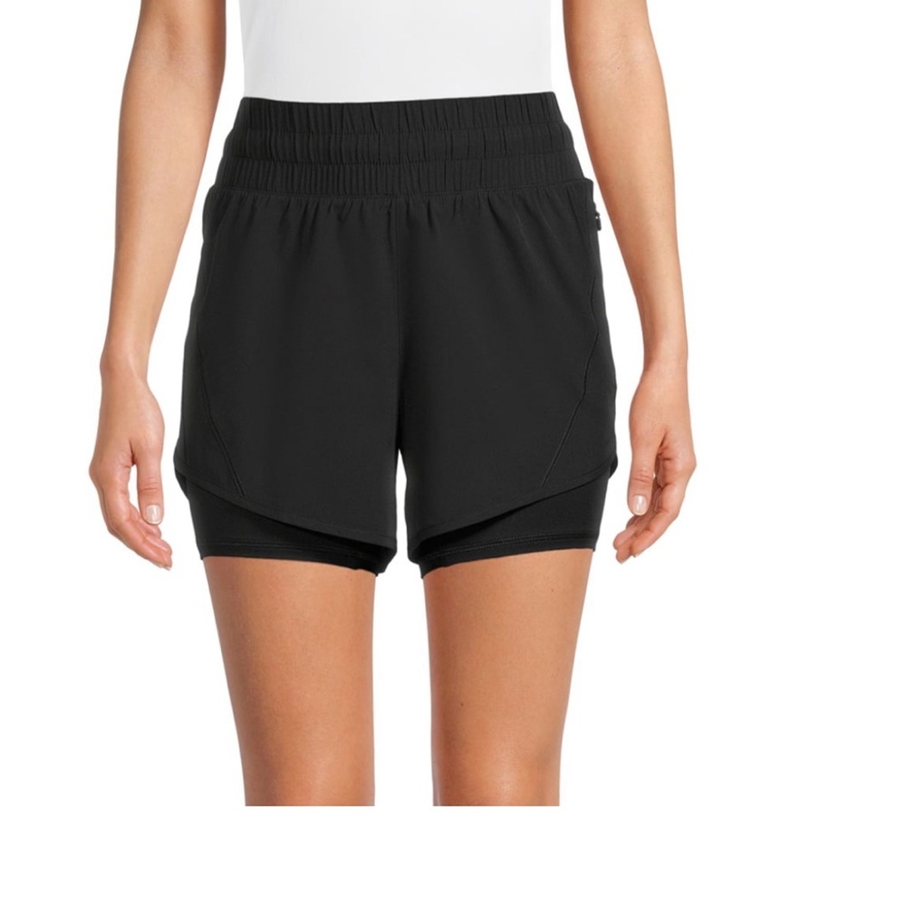 Black running shorts